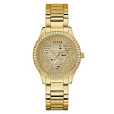 Guess Analog Gold Tone Stainless Steel Strap Women Watch GW0605L2