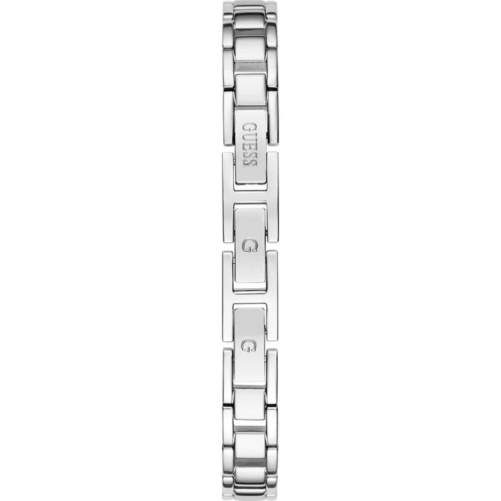 Guess Clarity Gold Dial Black Silicone Strap Watch for Women - GW0109L1