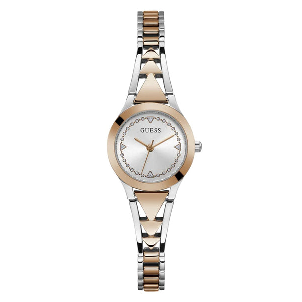 Guess Analog Silver Dial Two-Tone Stainless Steel Strap Women Watch GW0609L3