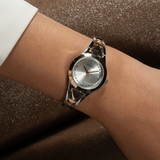 Guess Analog Silver Dial Two-Tone Stainless Steel Strap Women Watch GW0609L3