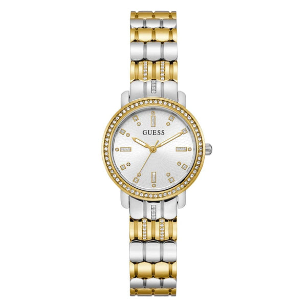 Guess Analog Silver Dial Two-Tone Stainless Steel Strap Women Watch GW0612L2