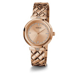 Guess Analog Rose Gold Dial Stainless Steel Strap Women Watch GW0613L3