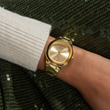 Guess Analog Gold Dial Stainless Steel Strap Women Watch GW0615L2