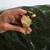 Guess Analog Gold Dial Stainless Steel Strap Women Watch GW0615L2