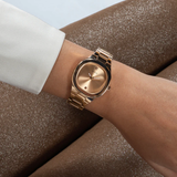 Guess Analog Rose Gold Stainless Steel Strap Women Watch GW0615L3