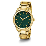 Guess Analog Green Dial Gold Stainless Steel Strap Men Watch GW0626G2