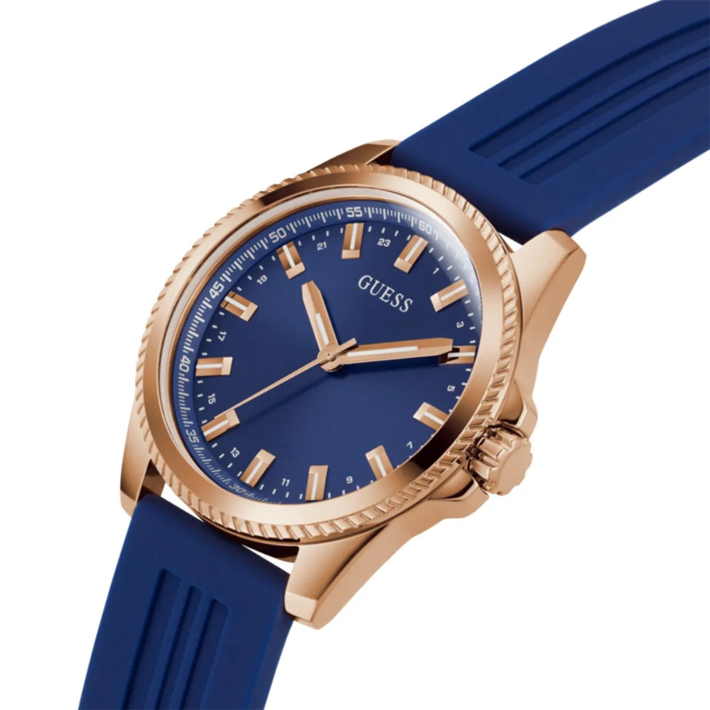 Guess Analog Blue Silicon Strap Unisex Watch GW0639G3