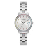 Guess Silver Dial Stainless Steel Strap Women Watch GW0657L1