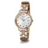 Guess Silver Dial Rose Gold Stainless Steel Strap Women Watch GW0657L3