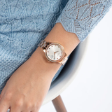 Guess Silver Dial Rose Gold Stainless Steel Strap Women Watch GW0657L3