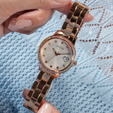 Guess Silver Dial Rose Gold Stainless Steel Strap Women Watch GW0657L3