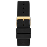Guess Gold Dial Black Silicone Strap Women Watch GW0665L1