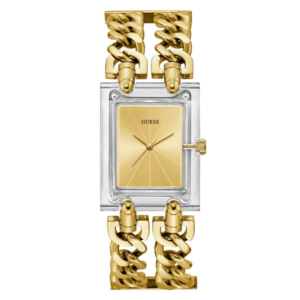 Guess Analog Gold Dial Stainless Steel Strap Women Watch GW0669L1