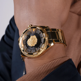 Guess Analog Gold Stainless Steel Strap Men Watch GW0783G1