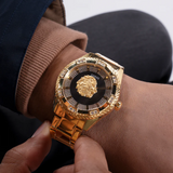 Guess Analog Gold Stainless Steel Strap Men Watch GW0783G1