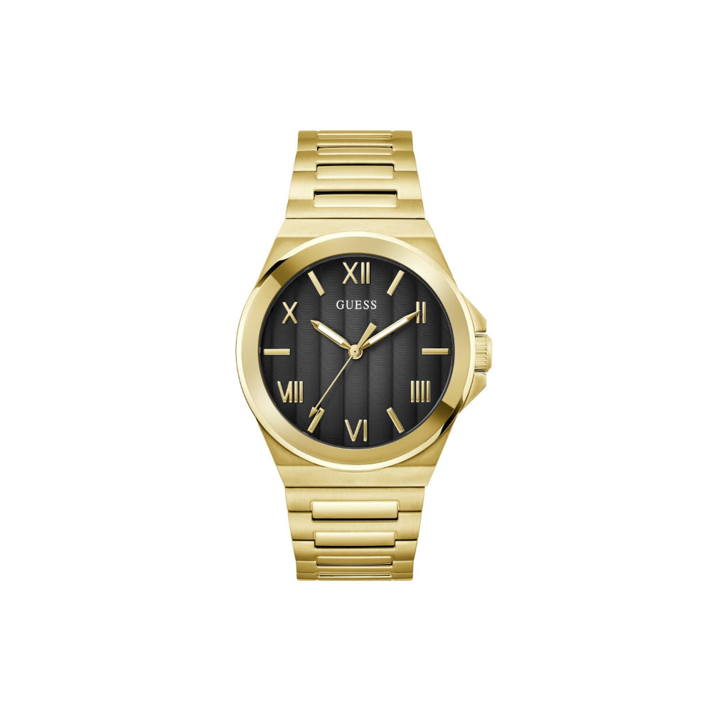 Guess Black Dial Gold Tone Analog Watch GW0789G2