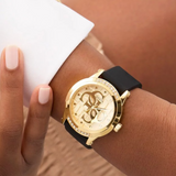 Guess Analog Black Leather Strap Women's Watch GW0860L5