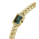 Guess Analog Green Dial Gold Stainless Steel Strap Women's Watch GW0865L8