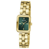 Guess Analog Green Dial Gold Stainless Steel Strap Women's Watch GW0865L8