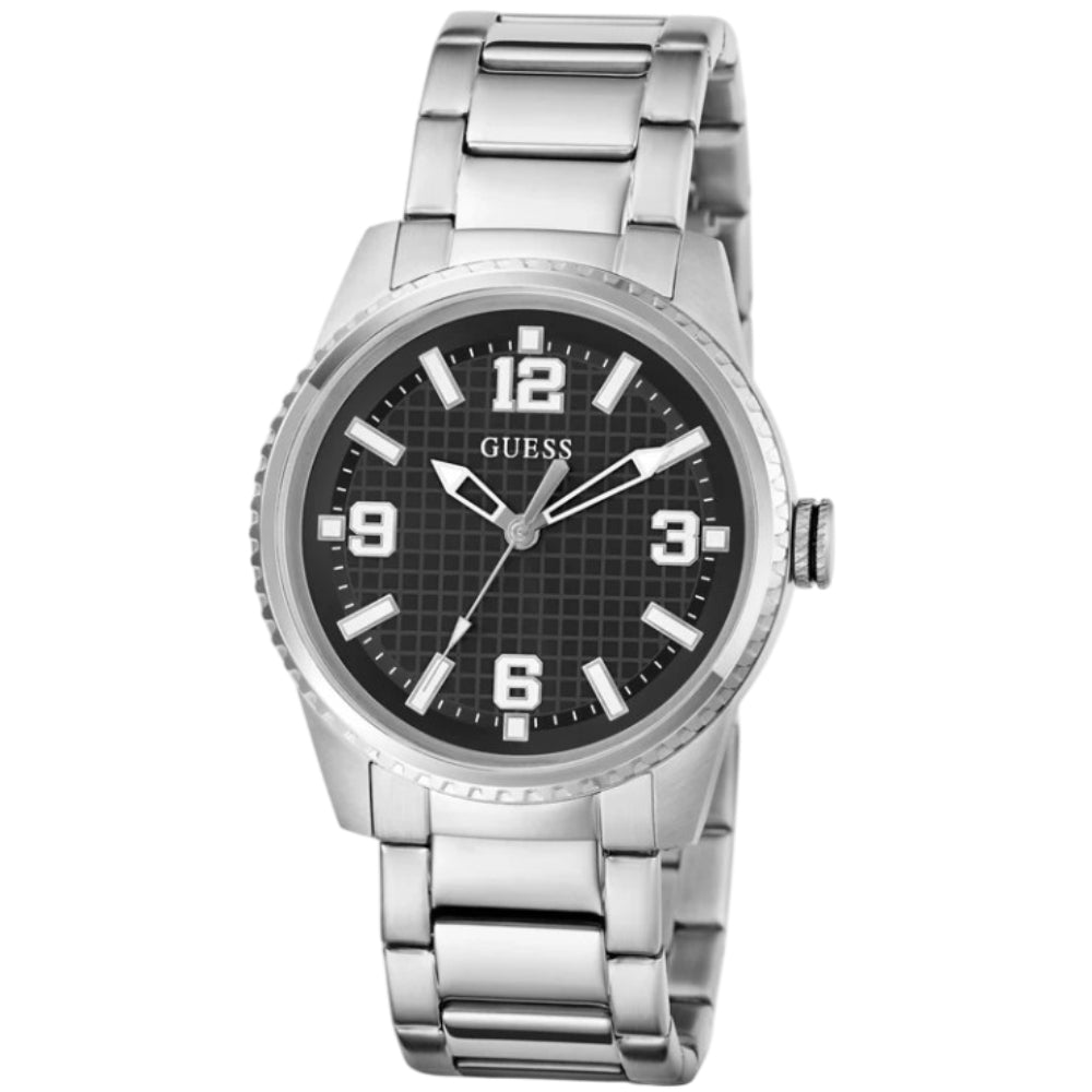 Guess Analog Silver Stainless Steel Strap Men's Watch GW0889G1