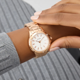 Guess Analog Rose Gold Stainless Steel Strap Women's Watch GW0948L5