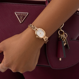 Guess Analog Rose Gold Stainless Steel Strap Women's Watch GW0982L3