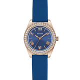 Guess Analog Blue Silicon Strap Women's Watch GW1000L4