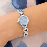 Guess Siren Blue Dial Silver Stainless Steel Strap Women's Watch GW1019L1