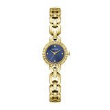 Guess Analog Blue Dial Gold Stainless Steel Strap Women's Watch GW1019L2