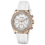 Guess Analog White Silicone Strap Women's Watch - Chronograph | GW1038L4