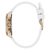 Guess Analog White Silicone Strap Women's Watch - Chronograph | GW1038L4