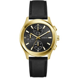 Guess Palmer Black Leather Strap Men's Watch - Chronograph | GW1049G2