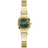 Guess Analog Green Dial Gold Stainless Steel Strap Women's Watch GW1083L7
