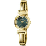 Guess Analog Green Dial Gold Stainless Steel Strap Women's Watch GW1083L7