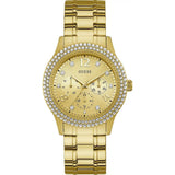 Guess Bedazzle Gold Stainless Steel Strap Women's Watch - Chronograph | GW1097L2