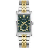 Guess GD Hugh Green Dial Two-Tone Stainless Steel Strap Men's Watch GW1125G4