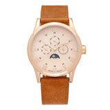 Aries Gold Multifunction Brown Men's Watch - Moon Phase | G 7019 RG-BEI
