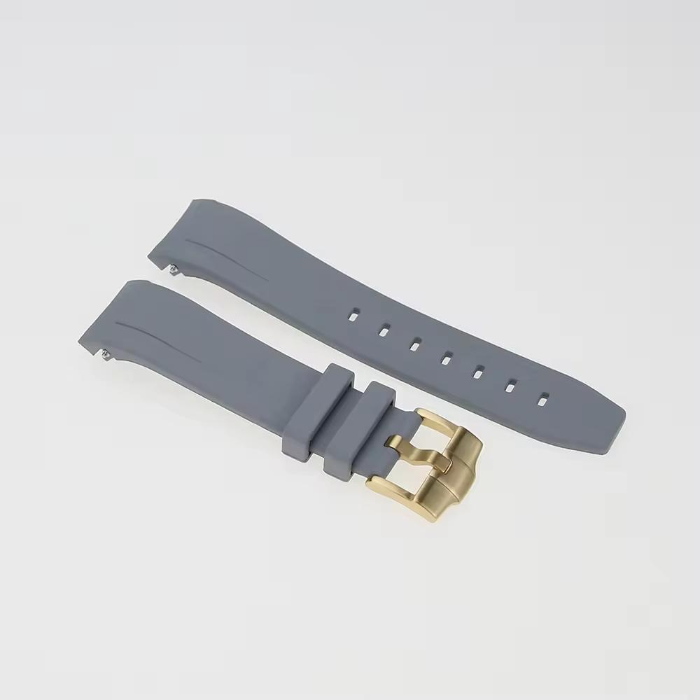 FKM Rubber Watch Strap: Grey