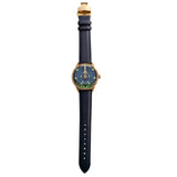 Mandetbrote Mechanical Exception Leather Strap Men's Watch - Orbital | Gold Smile