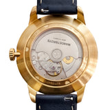 Mandetbrote Mechanical Exception Leather Strap Men's Watch - Orbital | Gold Smile