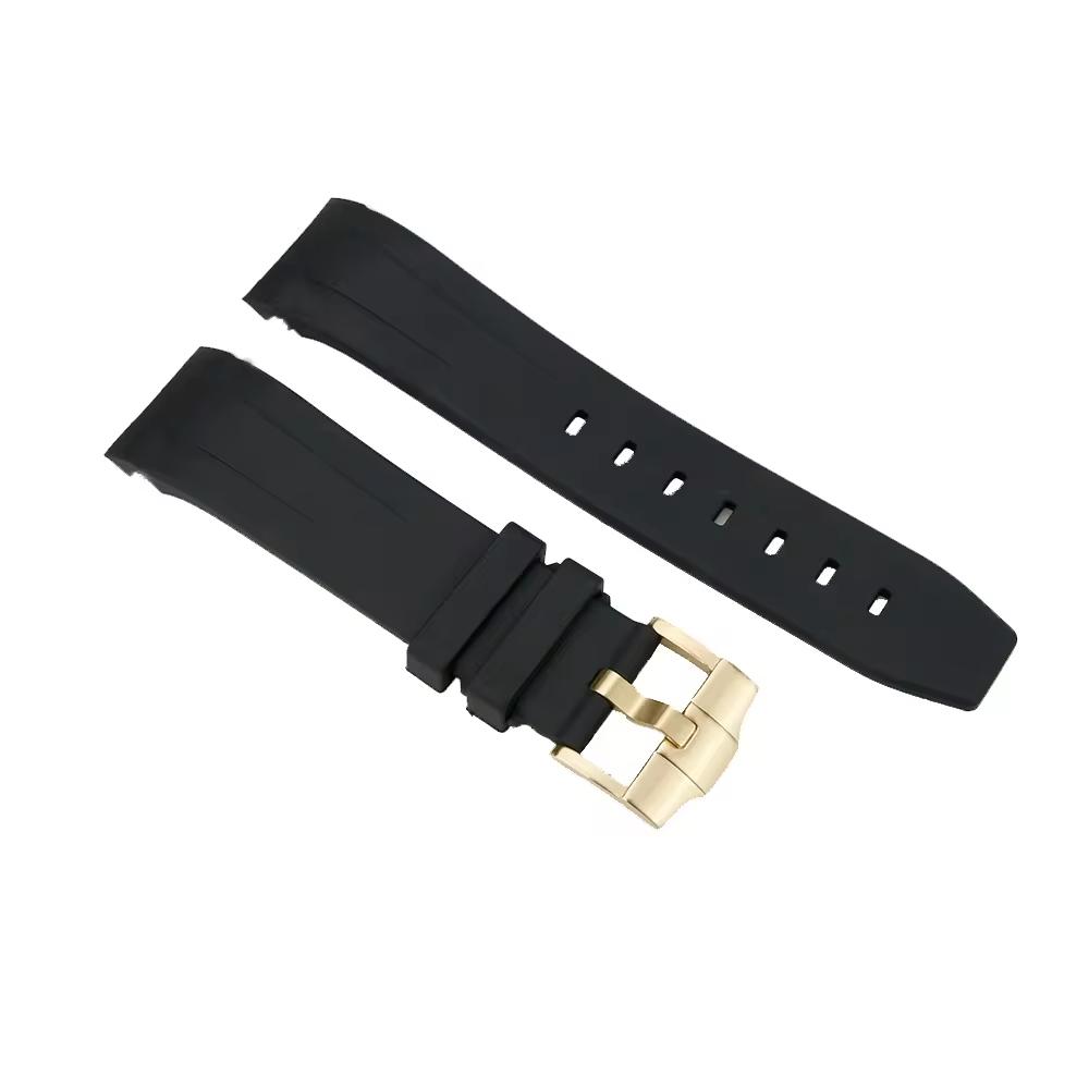 FKM Rubber Watch Strap: Black
