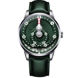 Mandetbrote Mechanical Exception Leather Strap Men's Watch - Orbital | Green