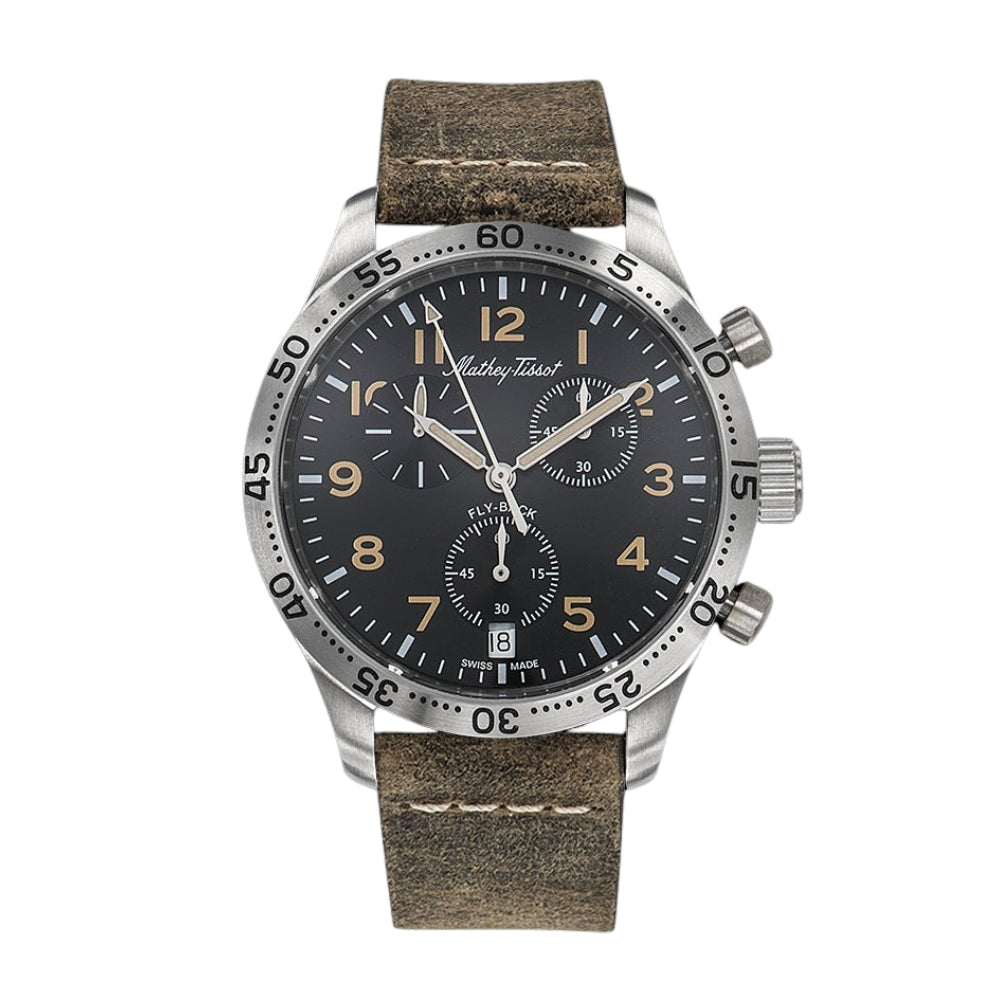 Mathey Tissot Type 21 Flyback Automatic Collection Leather Men s Watch H2 Hub