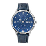 Mathey-Tissot Edmond Chrono Automatic Blue Strap Leather Men's Watch