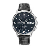 Mathey-Tissot Edmond Chrono Automatic Black Strap Leather Men's Watch