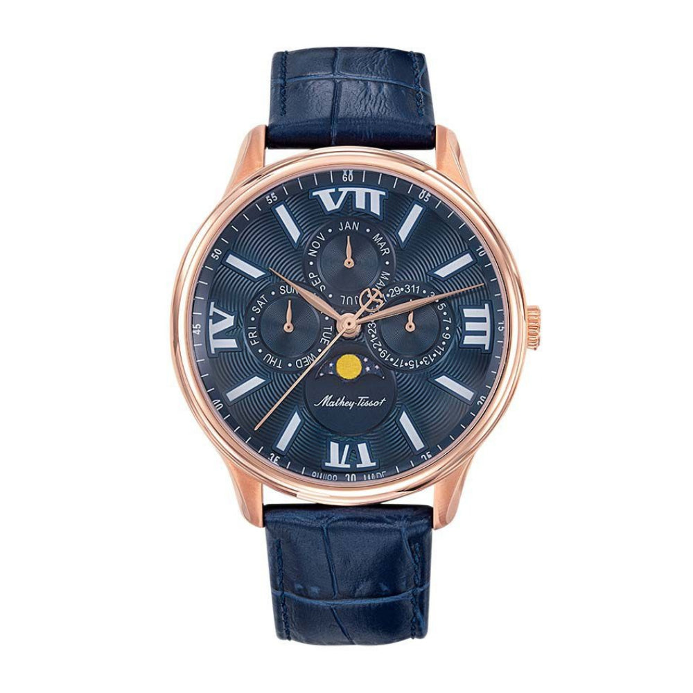 Mathey-Tissot Edmond Moon Strap Leather Men's Watch