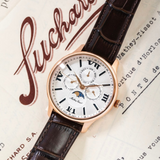 Mathey-Tissot Edmond Moon Strap Leather Men's Watch