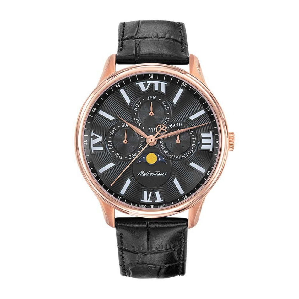 Mathey-Tissot Edmond Moon Strap Leather Men's Watch