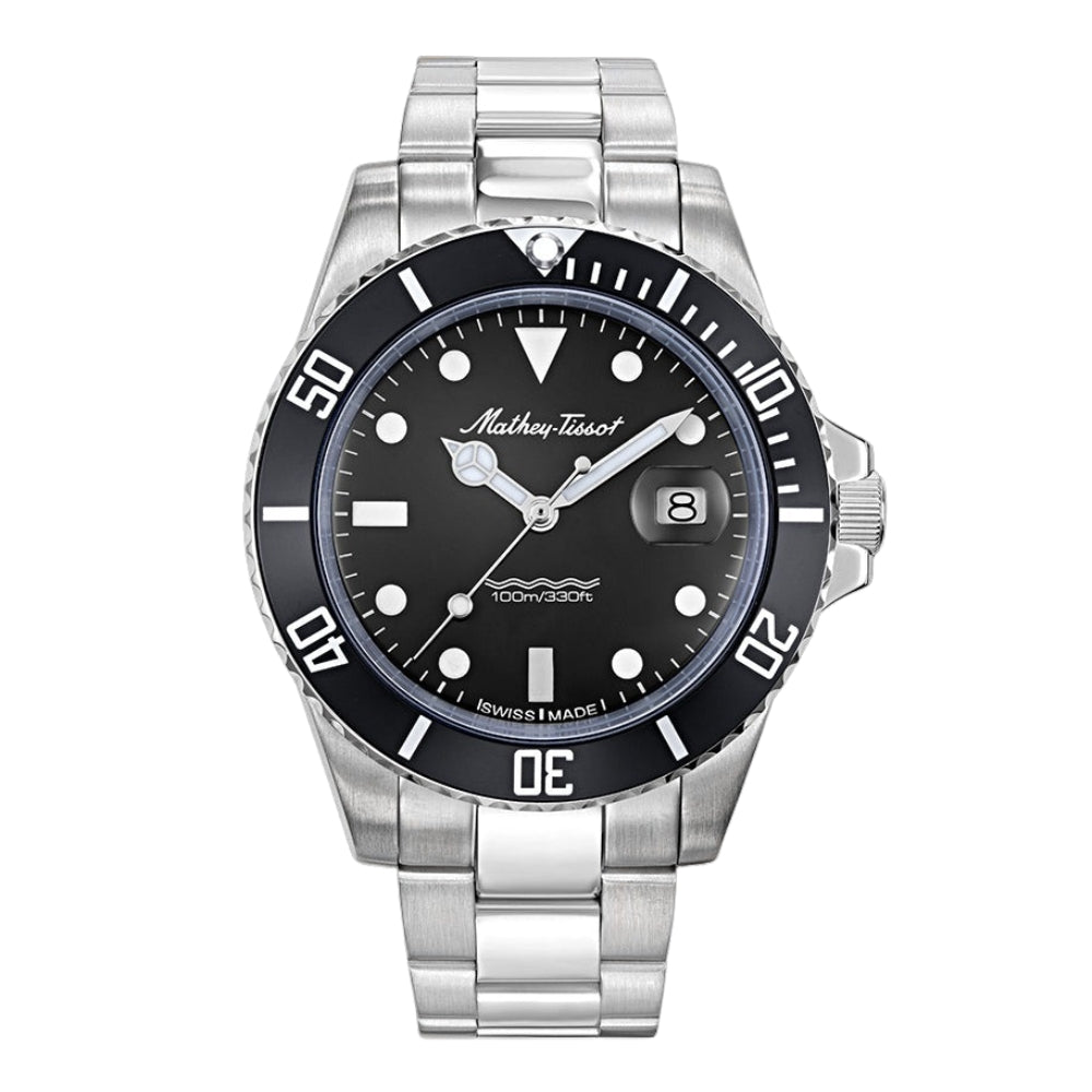 Mathey-Tissot Mathy Vintage Quartz 42mm Collection Silver H901 Series Men's Watch