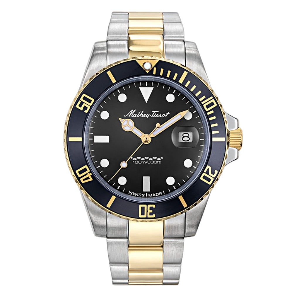 Mathey-Tissot Mathy Vintage Quartz 42mm Collection Two-Tone H901 Series Men's Watch